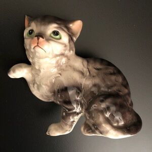 Vintage Striped Tabby Cat Figurine